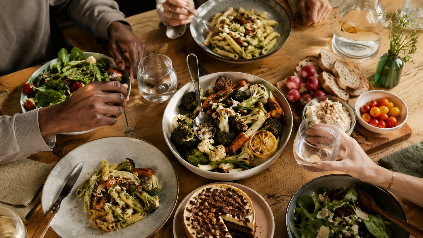 Repas partagé entre amis
