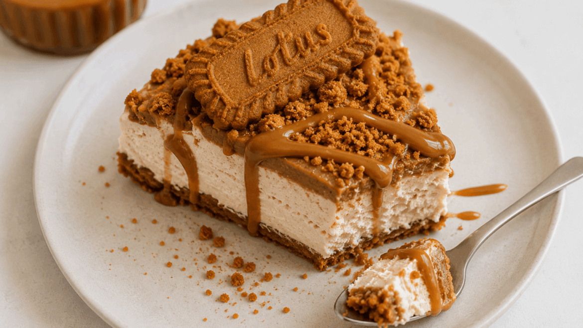Cheesecake Biscoff protéiné sans cuisson : la recette healthy ultra gourmande