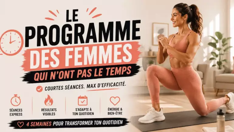 Le programme des femmes qui n’ont pas le temps : 4 semaines, séances express